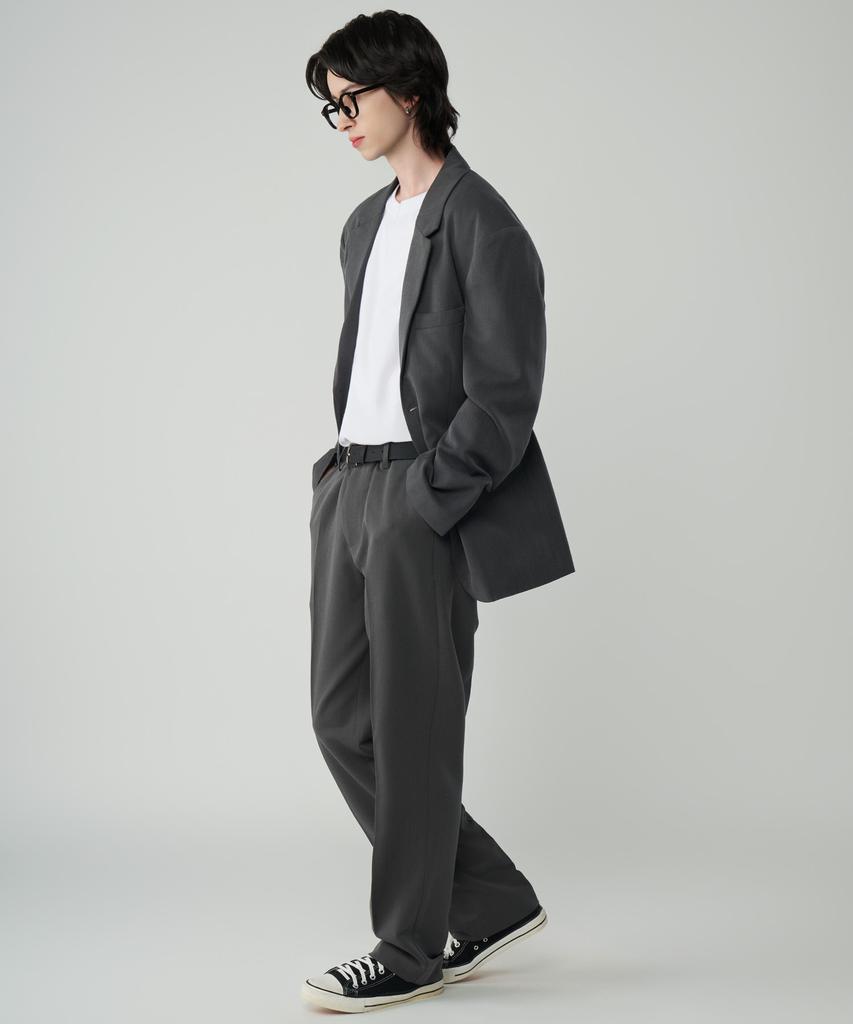 Untapped Studio [Set Up] Semi-Wide Pants & Oversized Suit Set 2 Colors