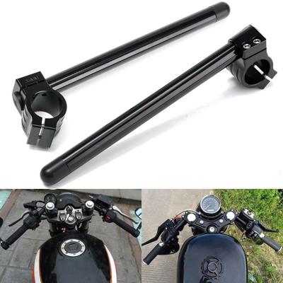 Evrensel Motosiklet 7/8 inç Gidon Klipsli 31-51mm Çatal Tüp Siyah Cafe Racer için