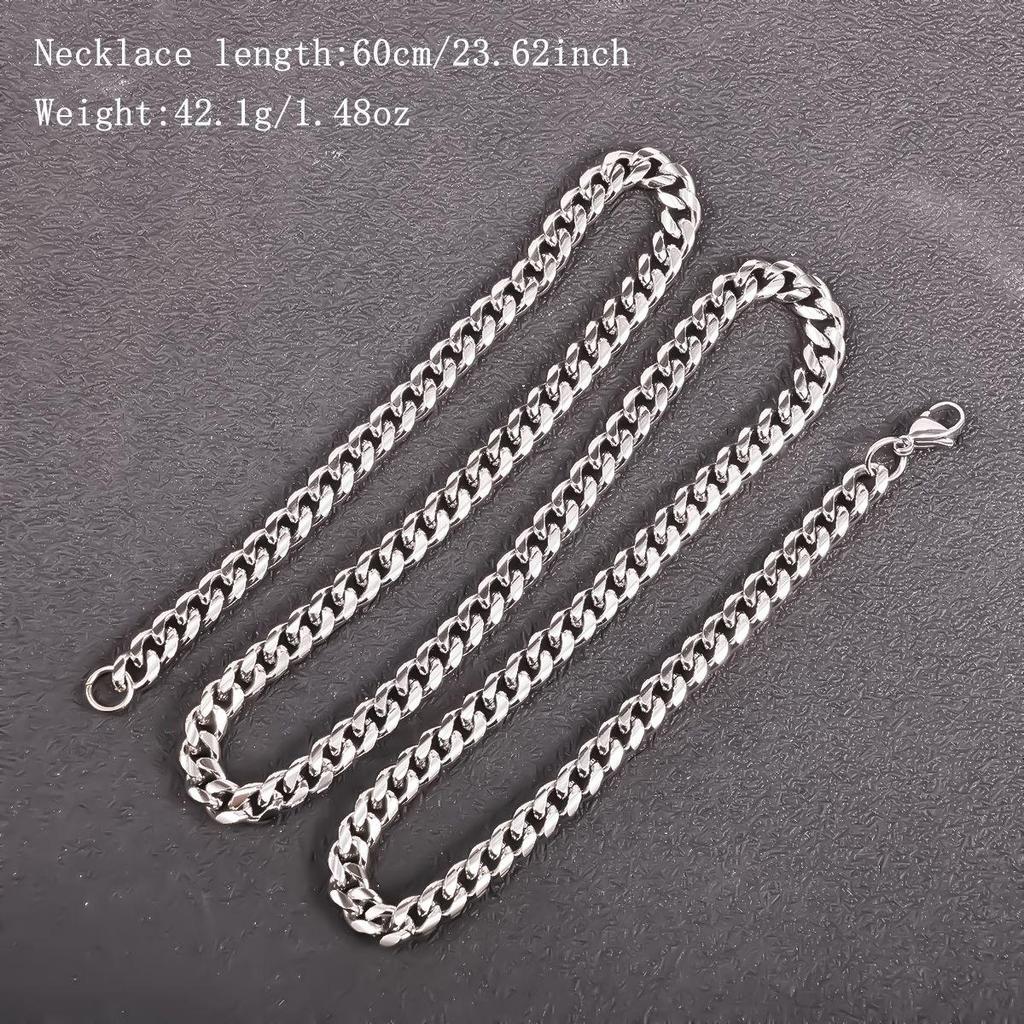 18K Gold-Plated Stainless Steel Men's Cuban Necklace - Trendy European/American Hip Hop Style