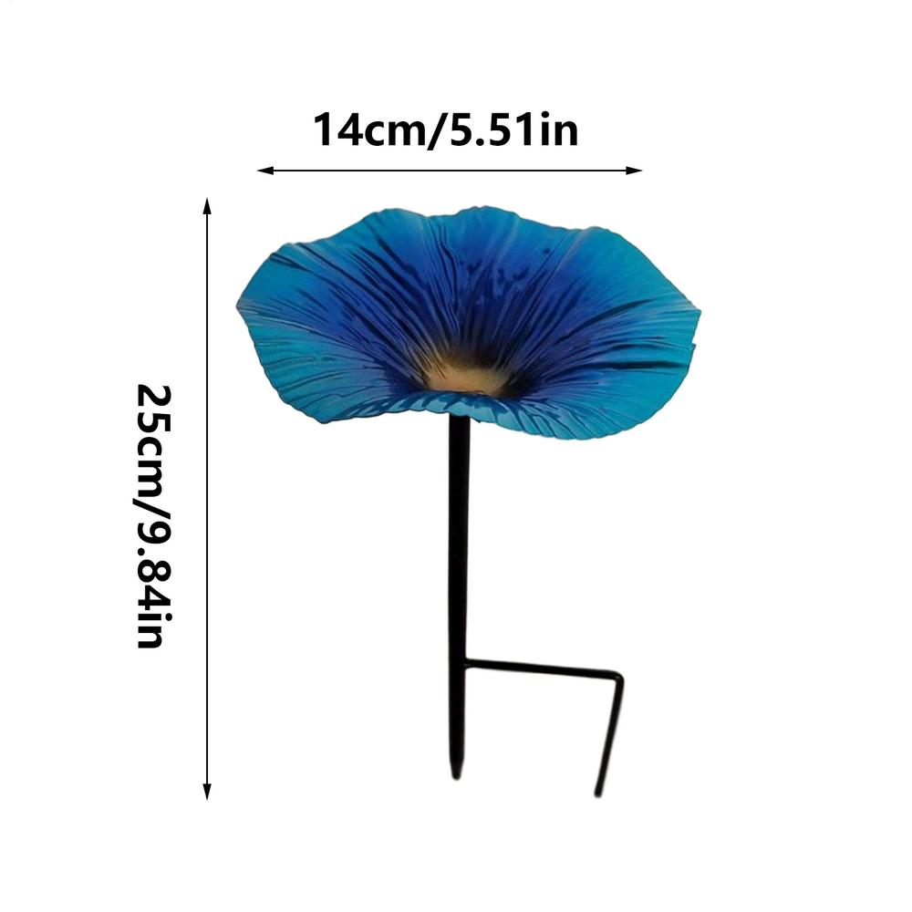 Bird waterer and feeding station Outdoor Bird Bath Pole Water Feeder Flower Shape Decorative Feeding Station Garden Decor