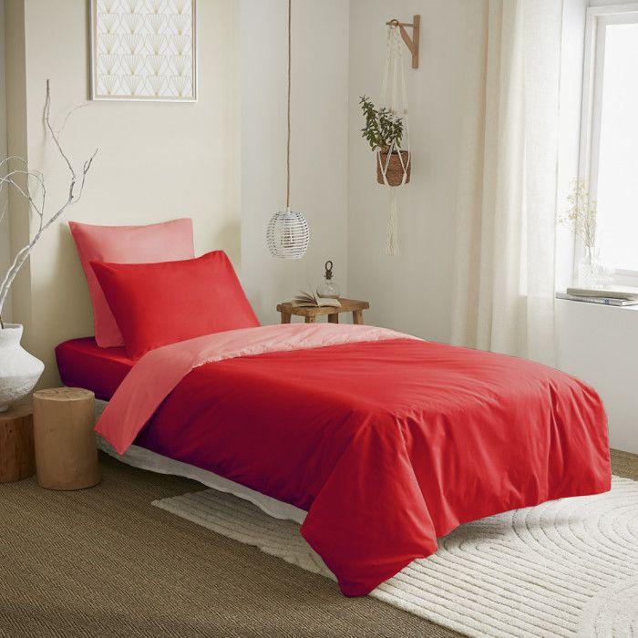 Pack complet 4 pièces Capucine/Clémentine réversible housse de couette pour lit 90 x 190 cm - Capucine -