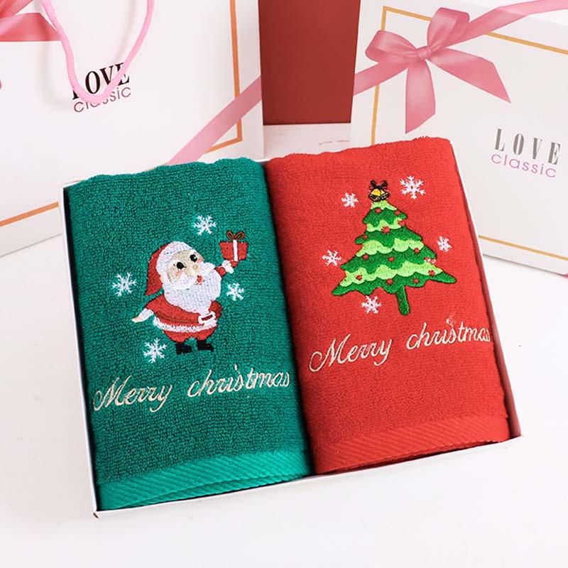 Large Christmas Hand Towels For Bathroom, Cotton Christmas Kitchen Towels, Decor Itemative Embroidery Holiday Towels For Kids