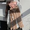 WTEMPO Fluffy Pocket Scarf Women's Autumn Winter Cute Girl Lamb Wool Warm Thick Cold-proof Windproof Plush Tassel Scarves