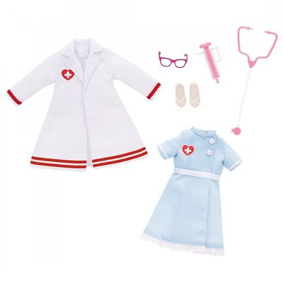 TAKARA TOMY "Licca-chan Dress Oisha-san & Kangoshi-san Dress Set" Dress-up Doll Play House Toy 3 Years Old and Above Toy Safety Standard Passed ST Mar