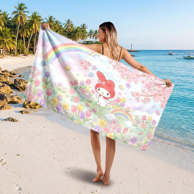Large Beach TowelMy Melody Soft Absorbent Towel Beach Bath Home Use