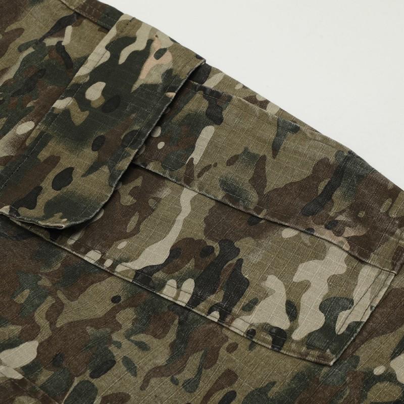 Mens Camo Cargo Pants Loose Straight Leg Casual Outdoor Work