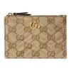 Gucci GG Marmont Generation Vintage Style Gold Hardware Zipper Closure GG Canvas Key Pouch Women accessories Beige Dark-Brown 837747-FAF05-9651
