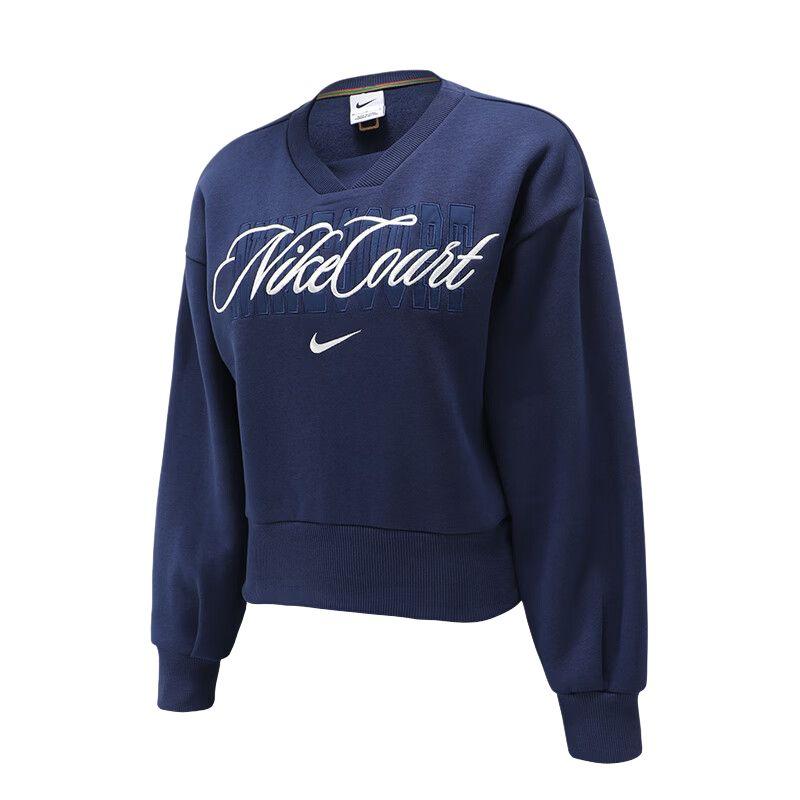 

Nike FW25 Sports Pullover V-Neck Long Sleeve Sweatshirt Women sweatshirts IB0758-410 XL