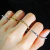 5PCS/set Stackable Ring For Women Stainless Steel Double Color Cubic Zircon Spinelli Kilcollin Ring Fashion Jewerly Dropshipping