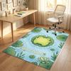 Foxes Moonlit Theme Soft Crystal Velvet Rug Custom Name & Text Print Non Slip Floor Rug for Bedroom Living Room