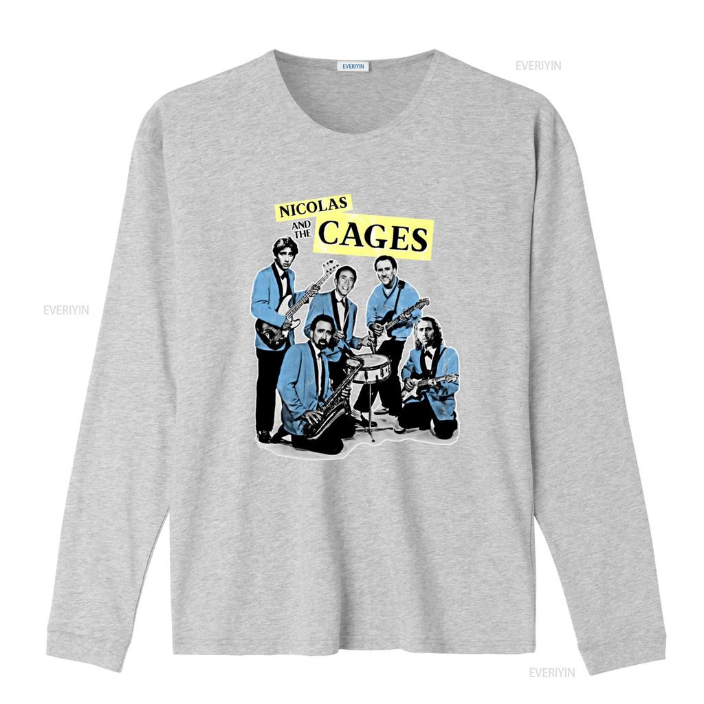 Nicolas Cage Band Music T Shirt and the Cages Design All Sizes Colors Available Vintage Washed Slightly Fashion