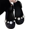 Fashion Luxury Pearl Shoe Charms Set Women Retro Ballet Shoes Charms Pack DIY Pearl Shoe Accessories 1Set