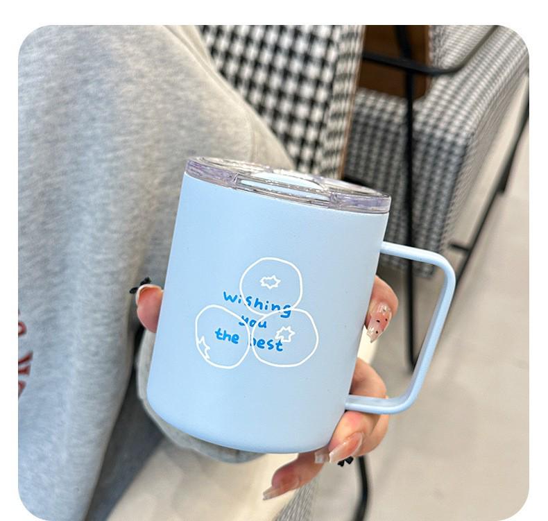 2025 Edelstahlbecher mit Deckel – Stilvolle Unisex Kaffee-/Teetasse für Zuhause oder Büro