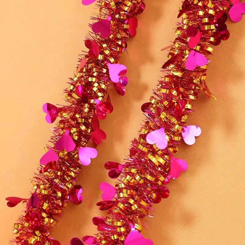2.8M New Year's Ribbon Latte Strips Christmas Classroom Wedding Indoor Birthday Festival Wedding Decoration Wedding Arrangement