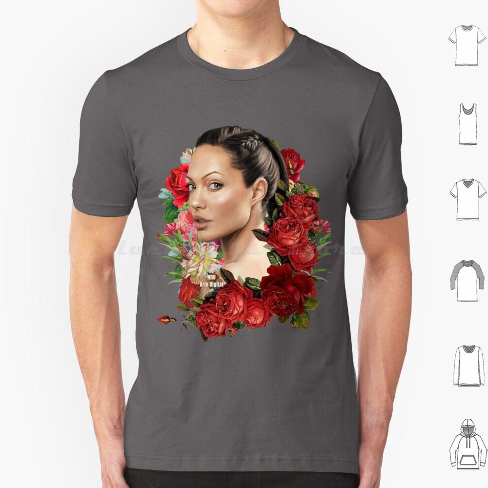 Angelina Jolie T Shirt Cotton Men Women DIY Print Angelina Jolie No Digital Art Cinema Hollywood Tie Star Brangelina Tomb Raider