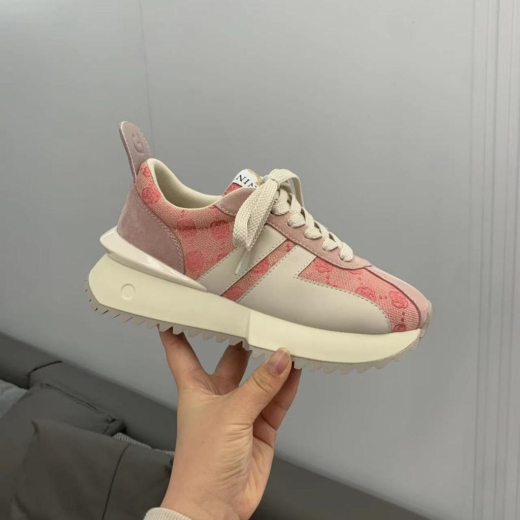 Boty Forrest Gump z pravé kůže Dámské Jarní Nové Se silnou podrážkou Zvýšený Malý Pas Běžné Sportovní Boty pro tátu