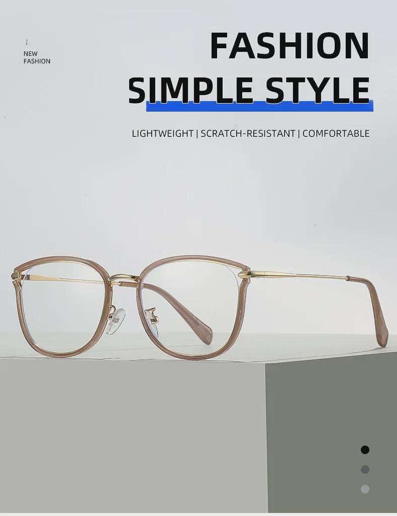 Xiaohongshu TR90 Fashion Trend Women's Large Frame Anti-Blue Light Glasses