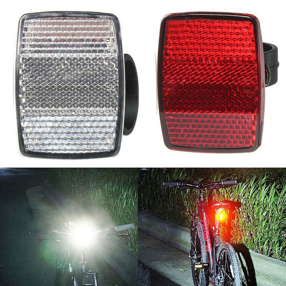 1 Pairs Bicycles Handlebar Reflector Plastic Safety Bike Rear Reflector Safety Warning Light Bike Accessories Easy to Install
