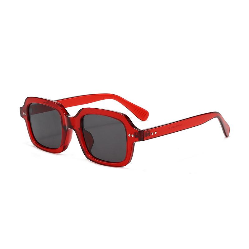 2025 Stylish Studded Sunglasses: European & American Fashion, Versatile Square Frame for Women