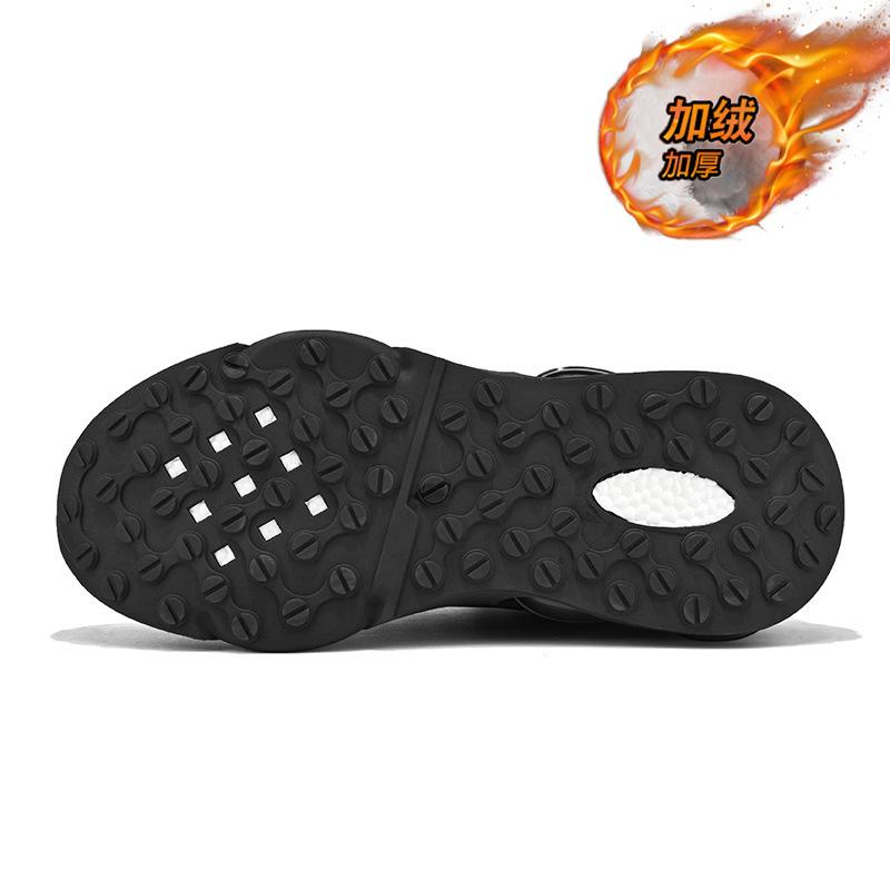Men's shoes 2024 new winter velvet thickened black two cotton sports shoes youth air cushion shock absorption running tide shoes