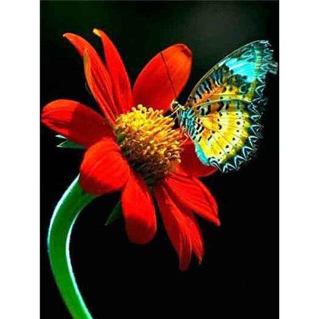 Butterfly DIY 5D Diamond Painting Full Round Drill Diamond Embroidery Mosaic Cross Stitch Kits Rhinestone Home Decor Wall Art