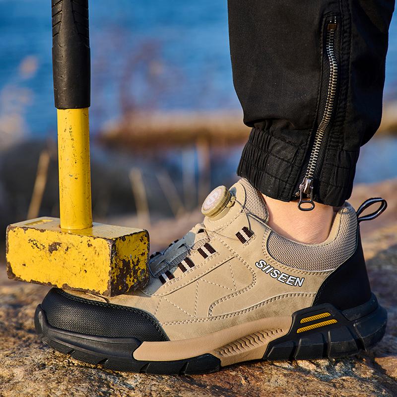 Nová móda Pánská bezpečnostní pracovní obuv Pohodlné nezničitelné boty Tenisky Proti propíchnutí Pánská obuv