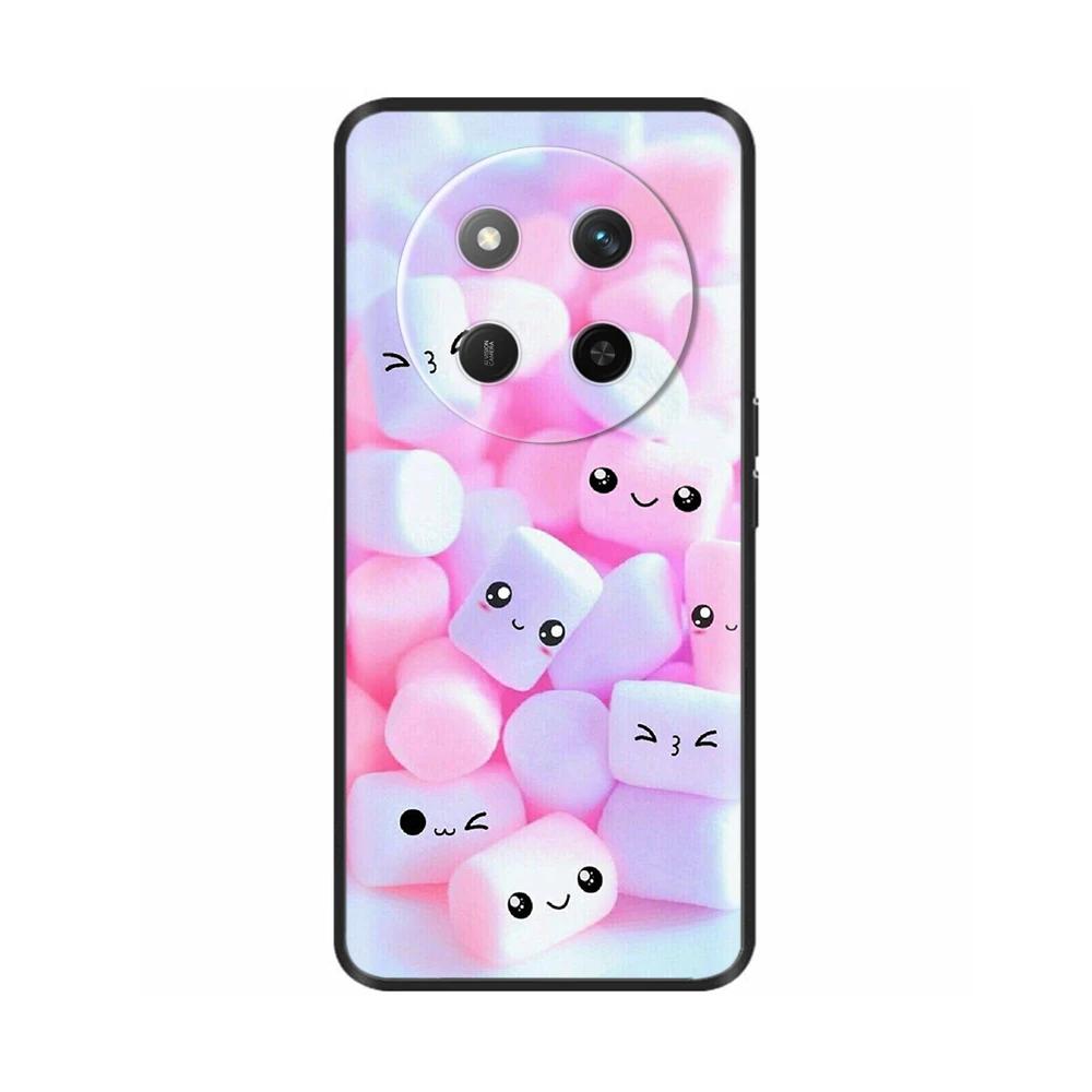 For Honor X60 5G Case Black Silicone Soft Luxury Phone Back Cover for Huawei Honor X60 Pro Painted Shockproof Shell Cases Para