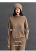 Women's Cashmere Loose Half-High Neck Sweater – Versatile Casual Knitwear for Autumn/Winter