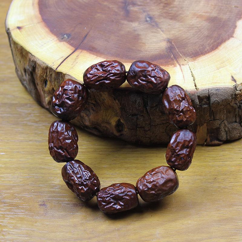 Handcrafted Thunderstruck Jujube Wood Prayer Bead Bracelet for Men and Women