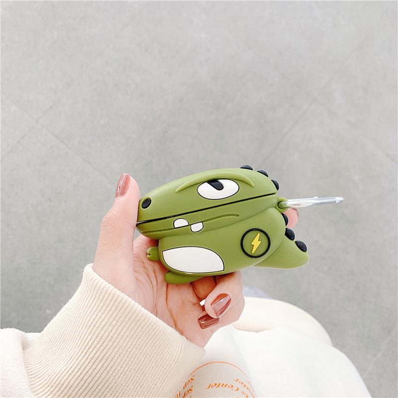 Cartoon cute Tyrannosaurus rex AirPods Pro protective case Apple wireless Bluetooth 1st generation earphone cover soft box