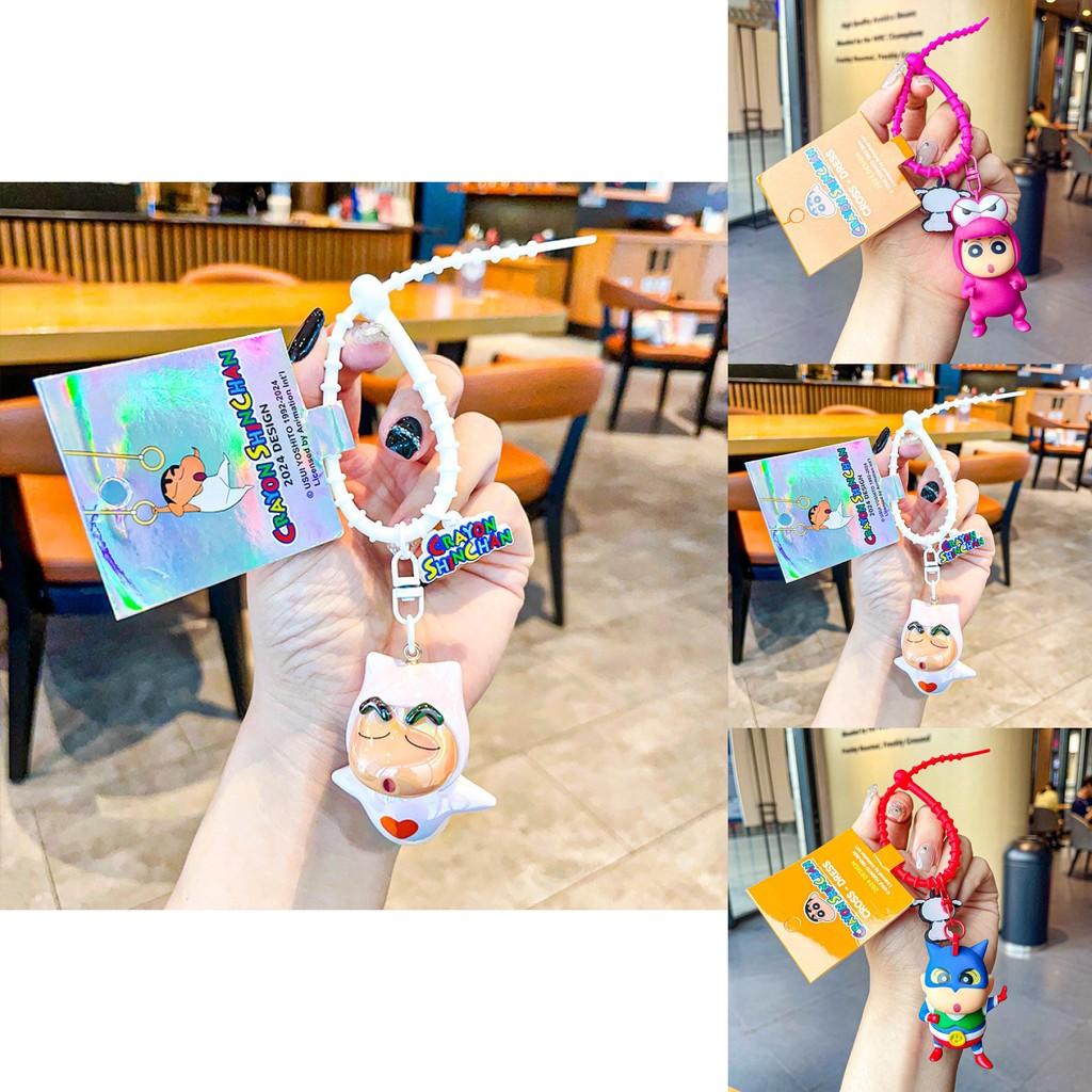 Adorable Crayon Shin-chan Pvc Alloy Keychain Cute Cartoon Pendant For Gifts And Accessories