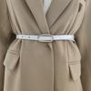 Leather Color Solid Waist Belt With Alloy Buckle For Women Office Gift Wear