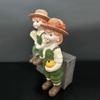 Cute Cartoon Doll Ornaments of Rural Sun Hats, Garden Couple Decorations and Home Ornaments