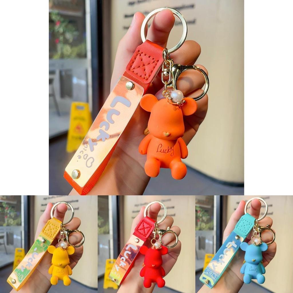 Teddy Cartoon Angel Bear Keychain Resin Cute Keyring Perfect For Celebrations And Gifts