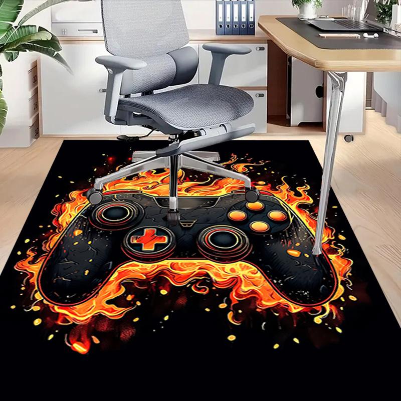 1PC Gamepad Fire Extra Large Non-Slip Floor Carpet, Office, Family, Bedroom, Studio - Large Area Rug,Longlasting Material-K0346
