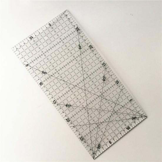 Régua de corte de pano de alfaiate de retalhos retangular faça você mesmo ferramenta de costura feita à mão