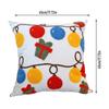 Christmas Throw Pillow Covers 18x18 Inch Decorative Cushion Throw Pillow Embroidery Pillowcase Winter Holiday Scene Props