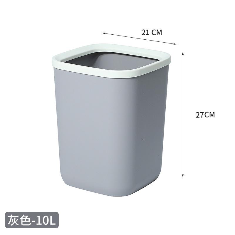 Cestino per la spazzatura in plastica creativo per la casa, per la cucina, il bagno, il WC, il soggiorno, senza coperchio, cestino per i rifiuti, cestino per la spazzatura nordico, 10L 12L
