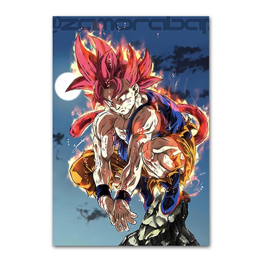 Japanese Modern Anime Retro Dragon Ball Poster Goku Gohan Vegeta Piccolo Friza Canvas Painting Print Wall Art Children Gift