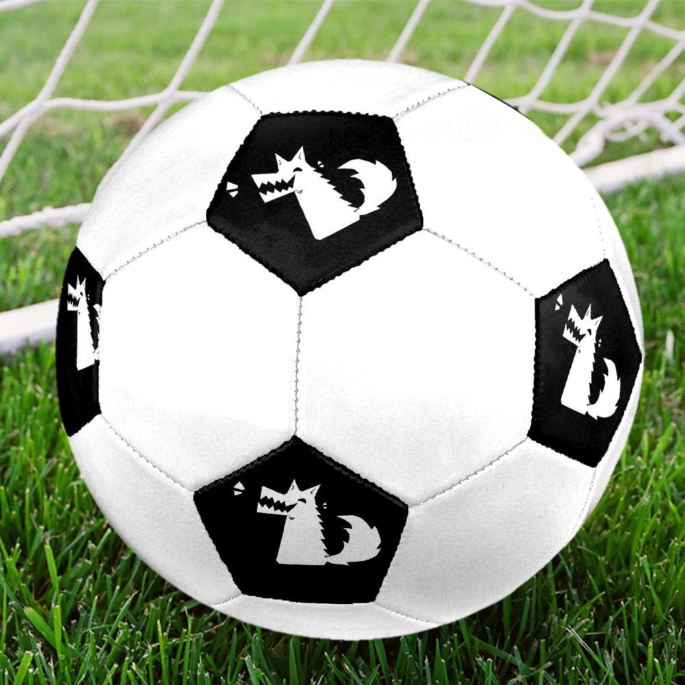 1PC Wolf Silhouette Artwork Soccer Ball Size 5 Football Machine Sewn Indoor/Outdoor Universal Football Gift W17 Size 5