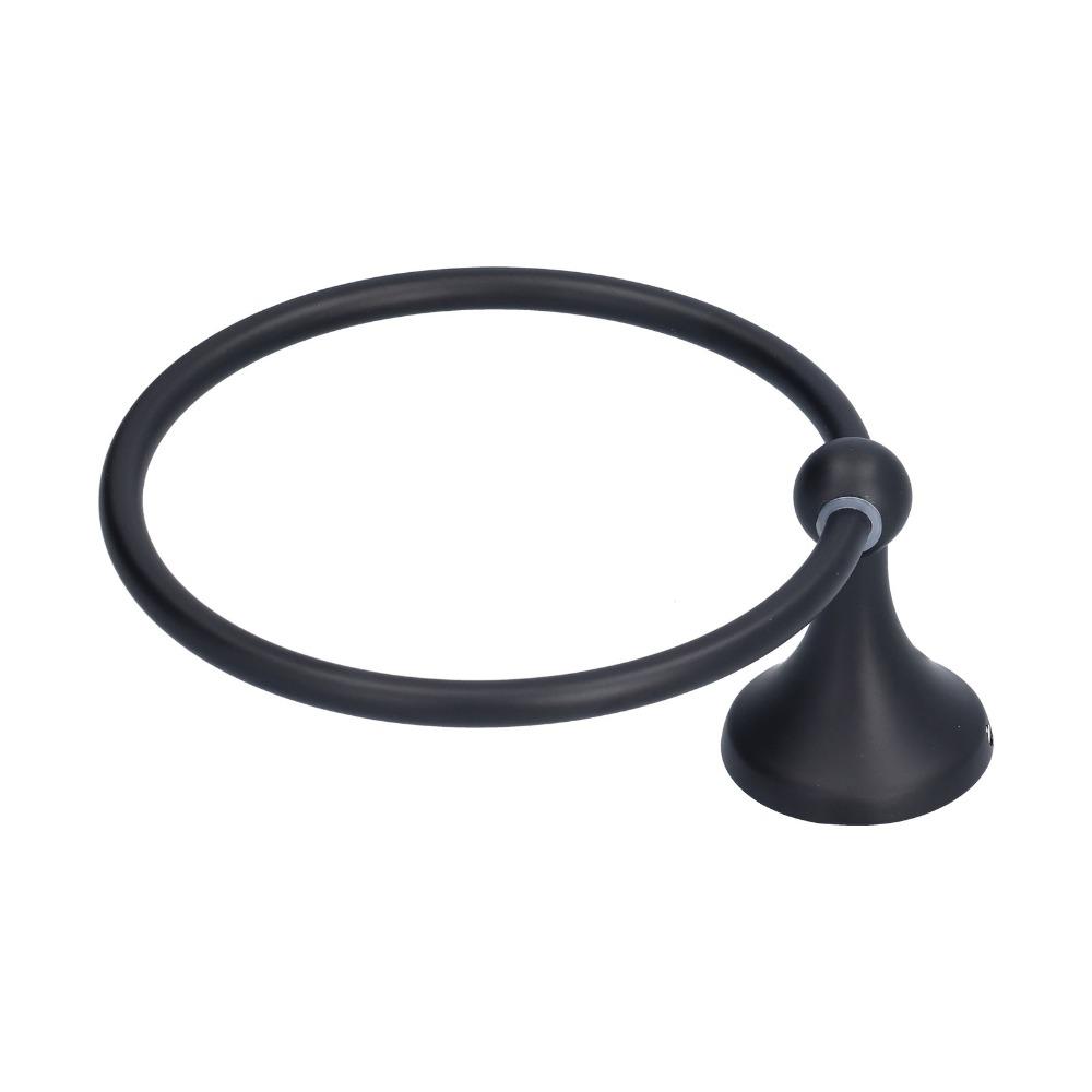Black Towel Ring Stainless Steel Towel Rack Hand Towel Holder Bathroom Kitchen Washroom