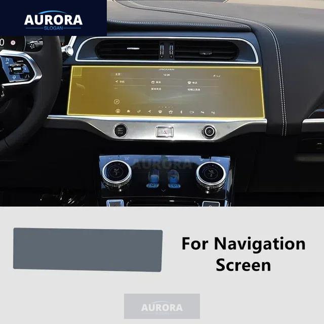 For JAGUAR I-PACE 18-21 Navigation Screen Transparent TPU Protective Film Anti-scratch Repair Film Accessories Refit