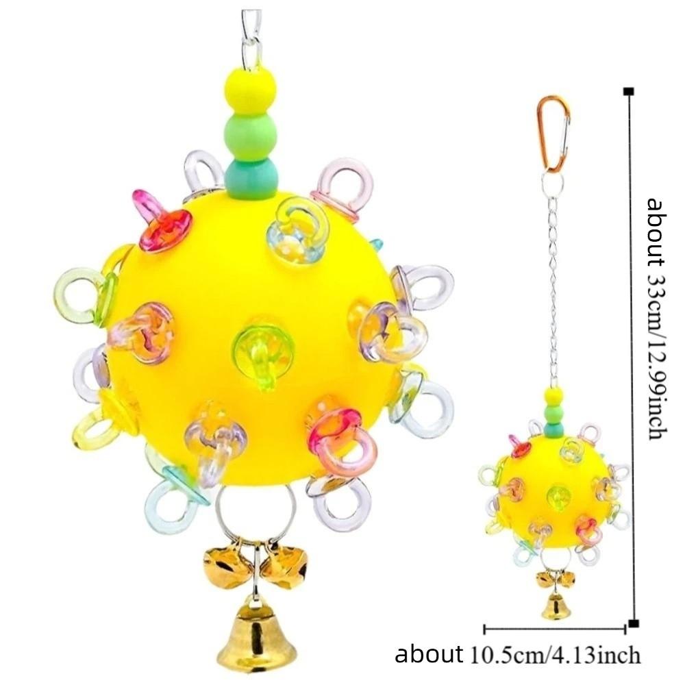Detachable Bird Cage Toy with Bell Parrots Chew Swing Funny Hanging Foraging Ball Beak Exercise