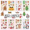 16/24PCS Cute Cat Face Changing Stationery Notebook Reward Stickers DIY Puzzle Make a Face Cartoon Stickers