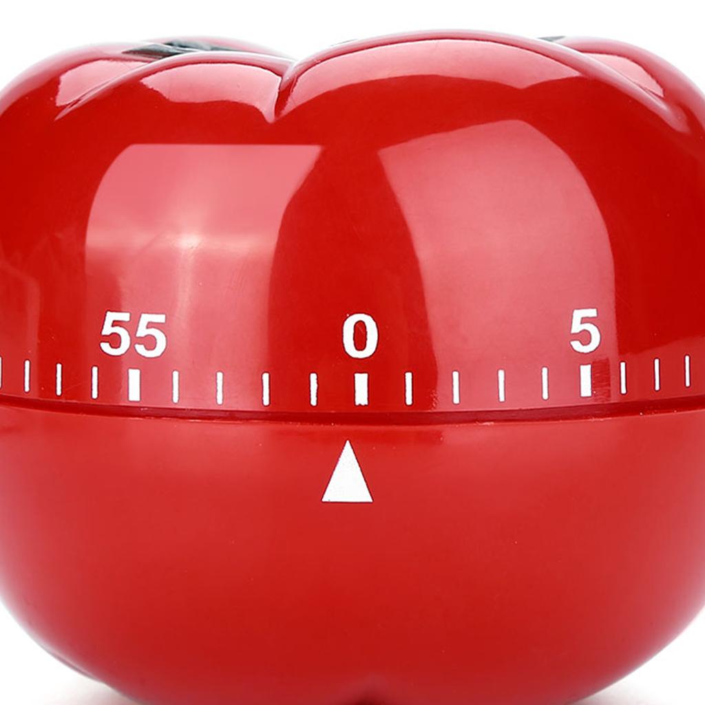 Tomato Shaped Mechanical 60 Minutes Countdown Timer Kitchen Cooking & Baking Helper 7.2 X 5.5cm