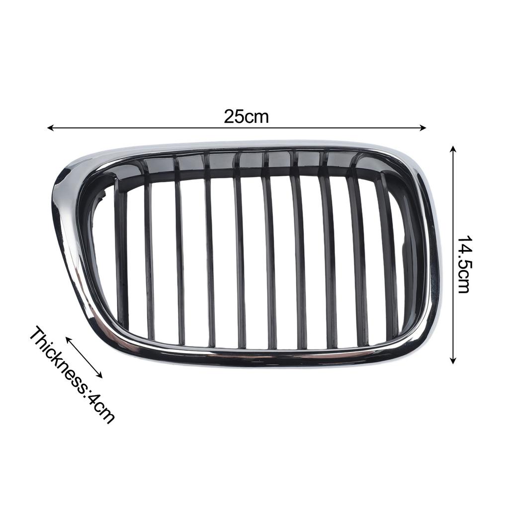 Stylish Appearance Chrome Black Grille ABS Material