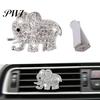 No Glue Required Air Vent Clip Car Freshener Luxury Rhinestone Alloy Elephant Auto Outlet Decoration Aromatherapy Diffuser Interior Accessories