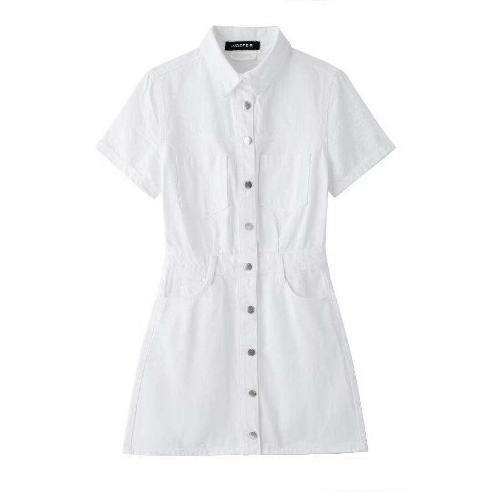 Summer 2023 European & American Women's Street Fashion Denim Mini Dress