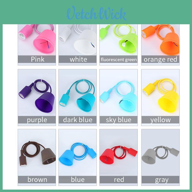 Silicone Pendant Light Socket With Control For Vintage Chandelier Decor