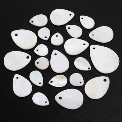 5-30pcs Water Droplet Shape Charm White Shell Charms Mother Of Pearl Beads For Diy Earrings Necklace Jewelry Making Accessories